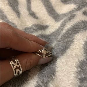 James Avery Cross with heart ring